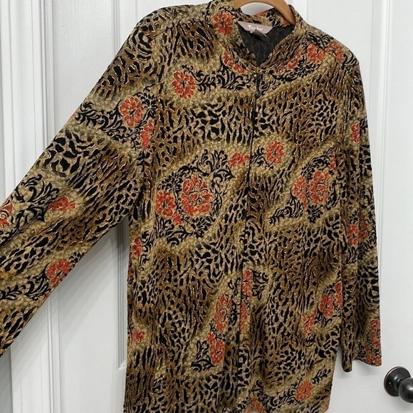 TanJay Vintage Women's Zip Up Jacket Animal Print Size Large - Picture 3 of 13